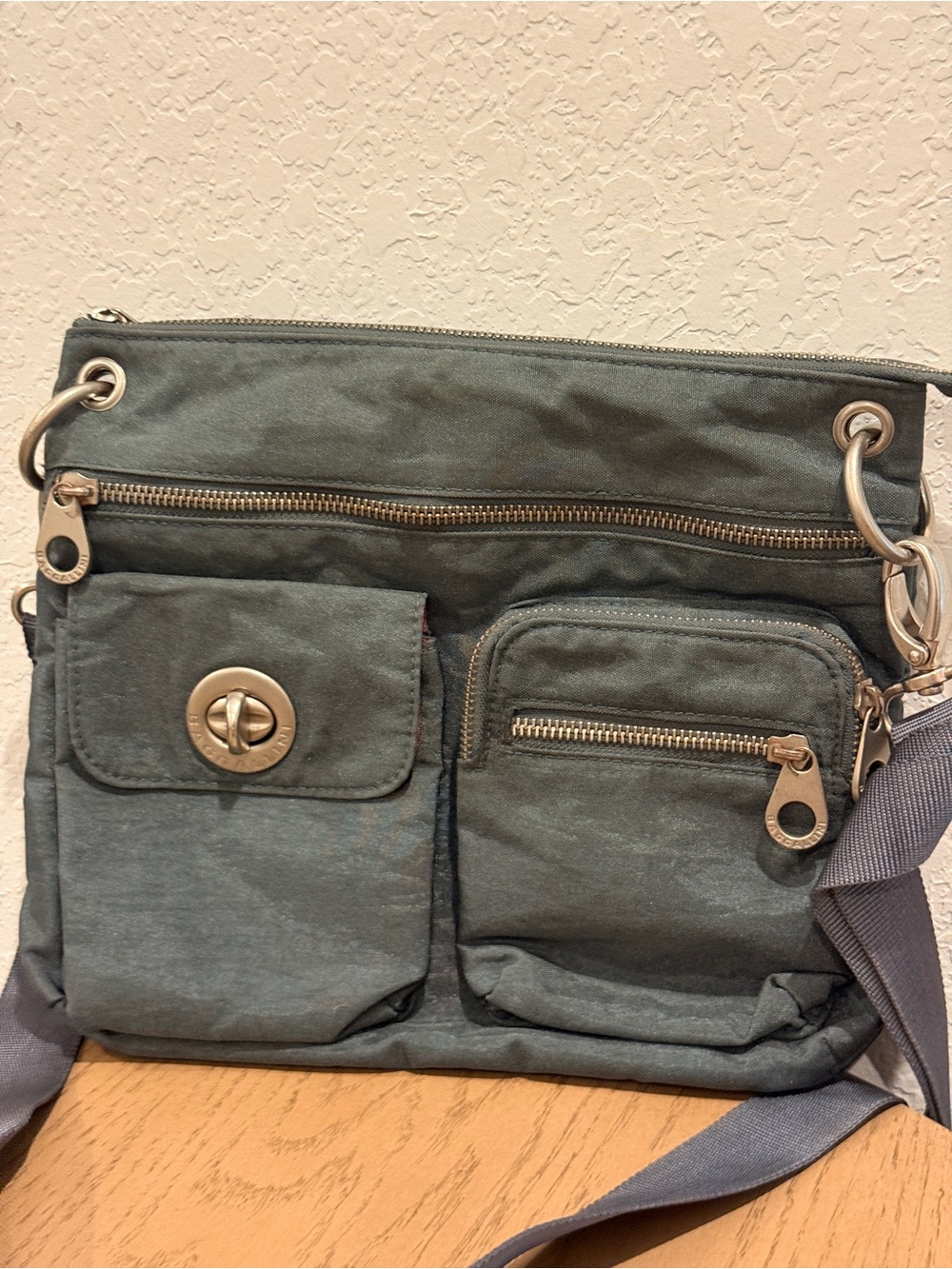 Baggallini Slate Gray Multi-Pocket Crossbody Bag